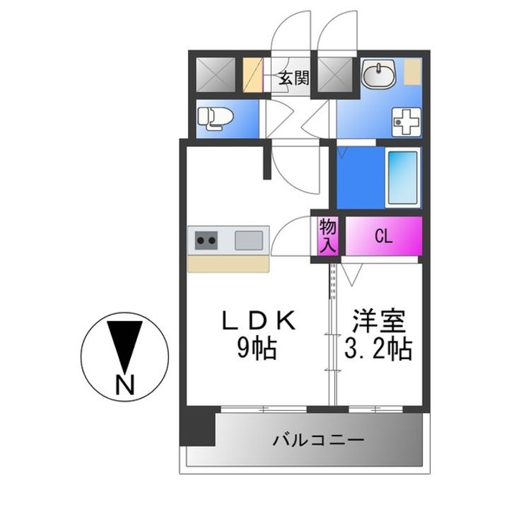 プレサンス緑橋ソレアスの間取り