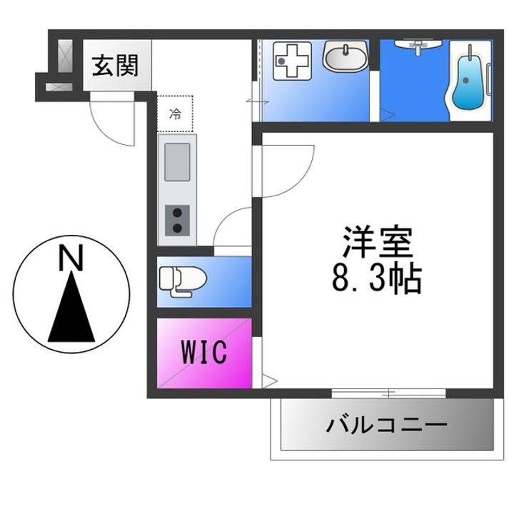 フジパレス長吉長原西Ⅱ番館の間取り