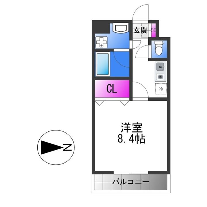 メルディアキューブやえのさとの間取り