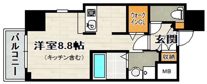 ONLYONE川西藤ノ木①号室(901)の間取り