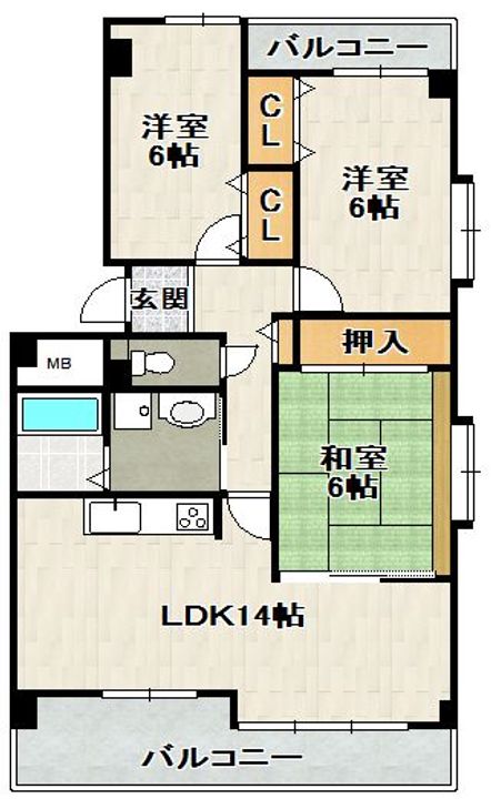 カーサ・ドゥ・テソロ307の間取り