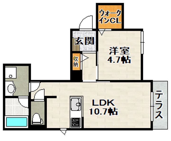 BELLE CE DOMANI 宝塚1番館101の間取り