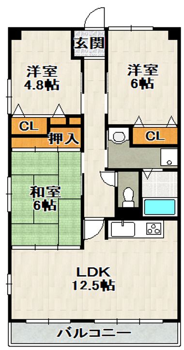 ボヌールソシアの間取り