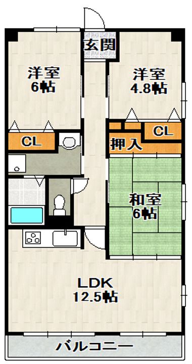 ボヌールソシアの間取り