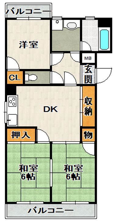 ユニハイム阪西の間取り