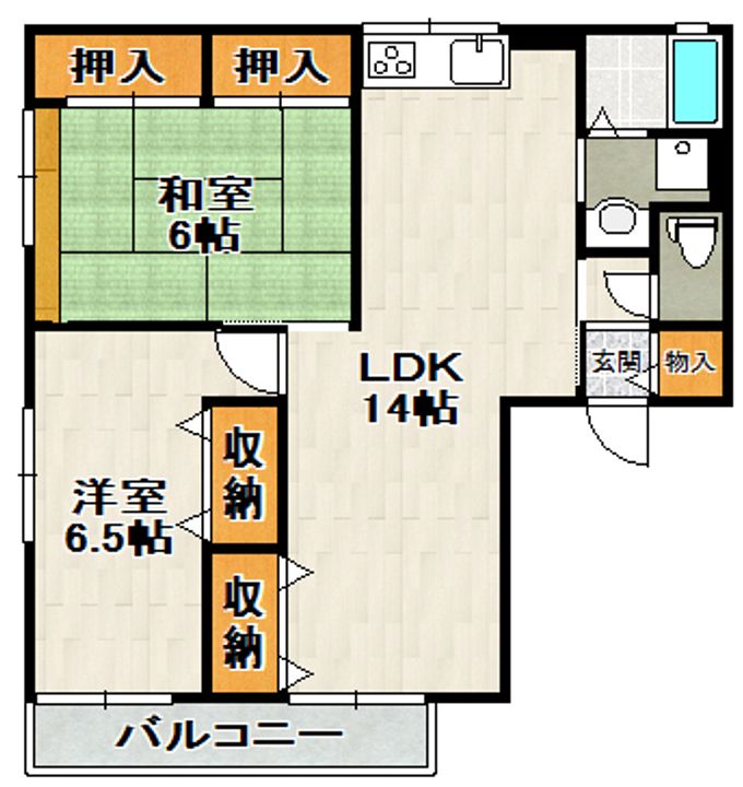 ラーク加茂201の間取り