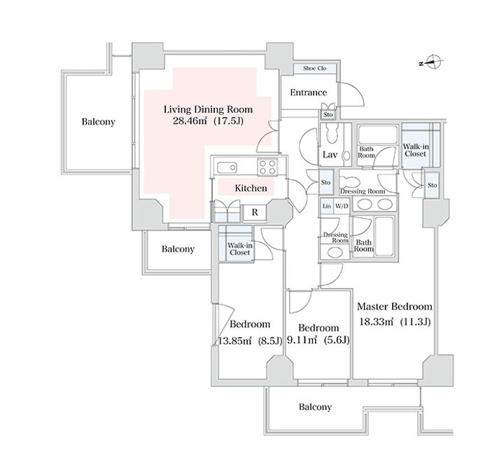 泉ガーデンレジデンス1509の間取り