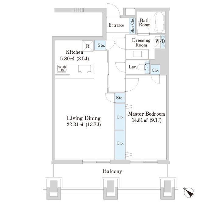 勝どきレジデンスの間取り