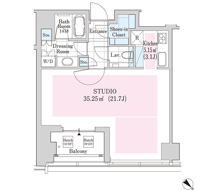ラ・トゥール渋谷宇田川2007の間取り