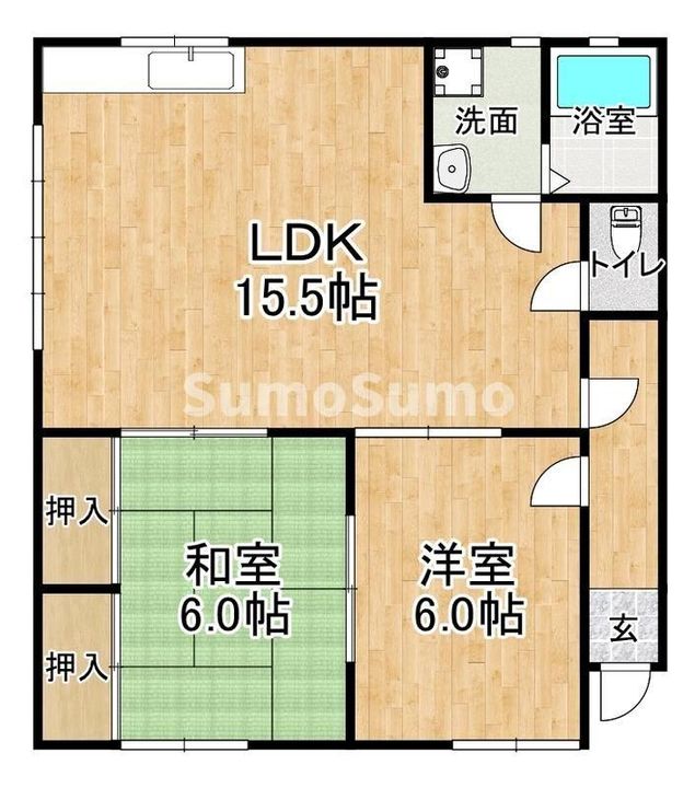 兵庫県神戸市長田区丸山町3丁目(マンション)の賃貸物件の間取り