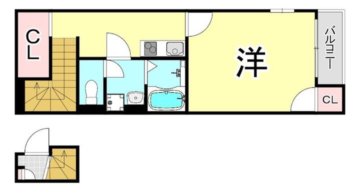 兵庫県神戸市東灘区本山北町6丁目(アパート)の賃貸物件の間取り
