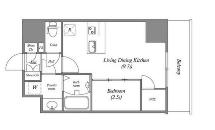 AFFLUENCE難波EASTの間取り