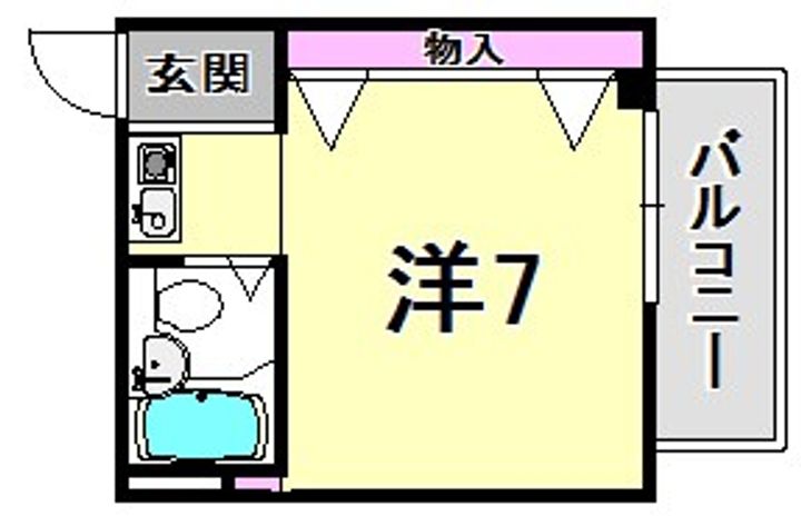 兵庫県西宮市門戸岡田町(マンション)の賃貸物件の間取り