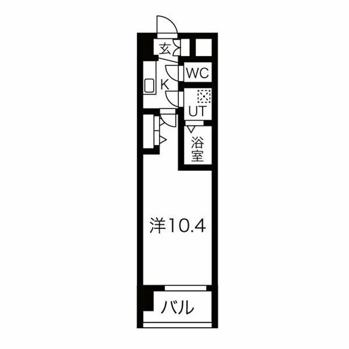大阪府大阪市浪速区浪速東2丁目(マンション)の賃貸物件の間取り