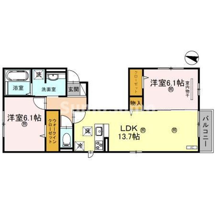 兵庫県神戸市東灘区本山北町6丁目(アパート)の賃貸物件の間取り