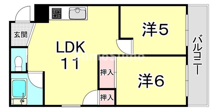 桜マンションの間取り