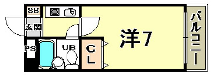 兵庫県神戸市灘区深田町3丁目(マンション)の賃貸物件の間取り