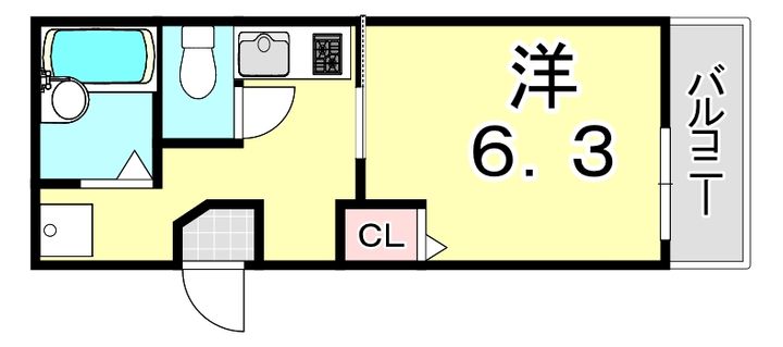 兵庫県神戸市須磨区磯馴町1丁目(アパート)の賃貸物件の間取り