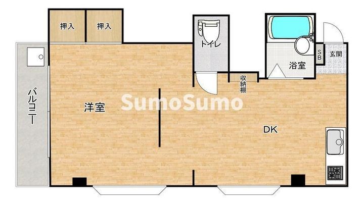 エルモス百道の間取り