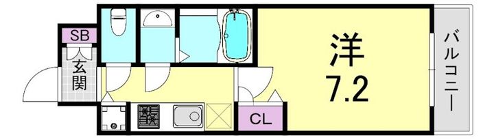 プランドール北浜の間取り