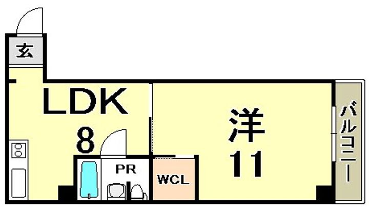 兵庫県神戸市中央区中山手通4丁目(マンション)の賃貸物件の間取り