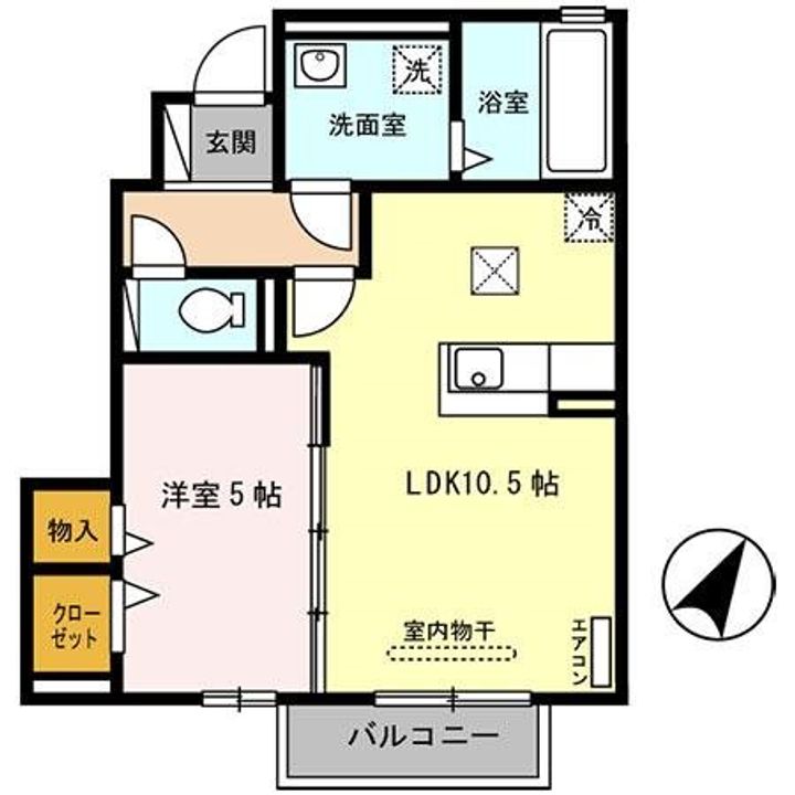 兵庫県神戸市灘区上野通7丁目(アパート)の賃貸物件の間取り