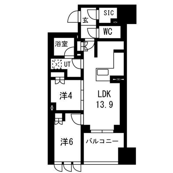 グランドメゾン北堀江レジデンスの間取り