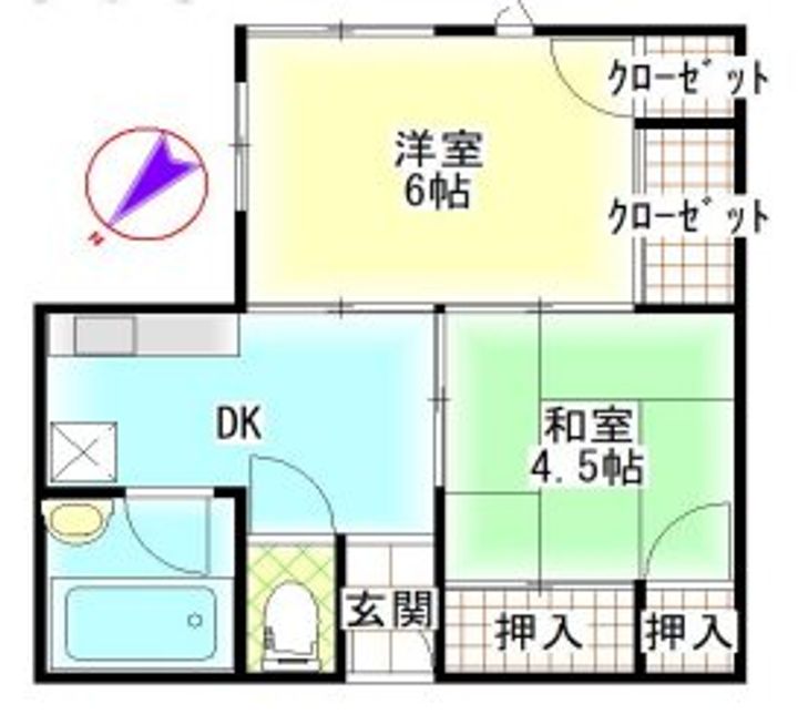 兵庫県神戸市兵庫区荒田町1丁目(マンション)の賃貸物件の間取り