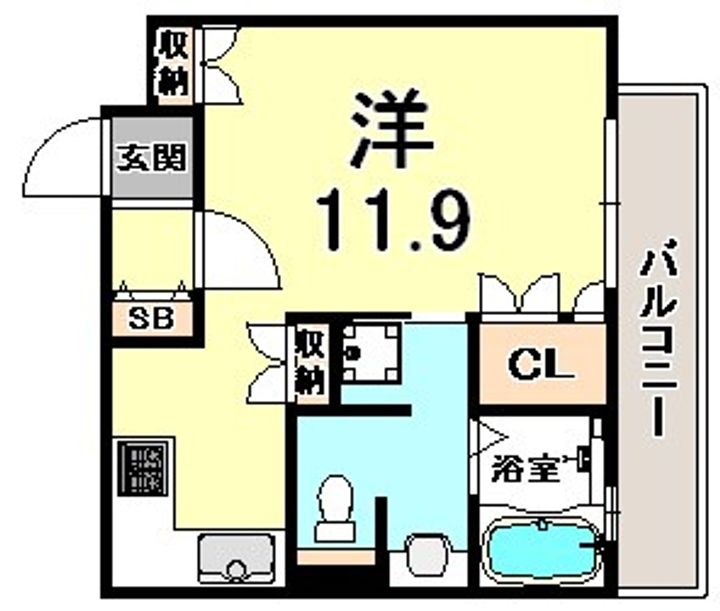 兵庫県神戸市中央区下山手通2丁目(マンション)の賃貸物件の間取り