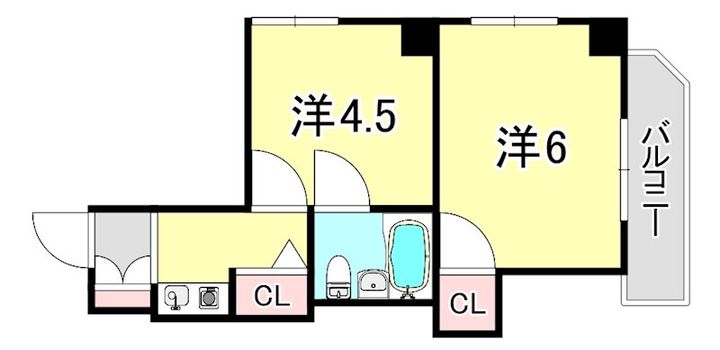 兵庫県神戸市灘区千旦通3丁目(マンション)の賃貸物件の間取り