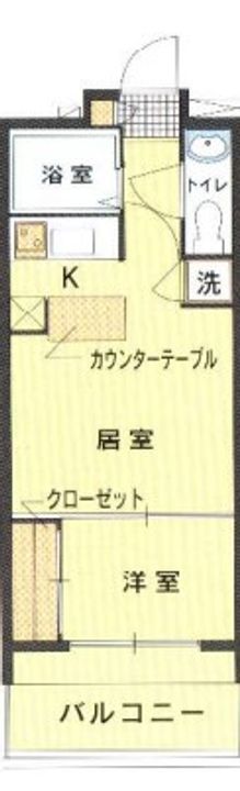福岡県福岡市中央区春吉1丁目(マンション)の賃貸物件の間取り