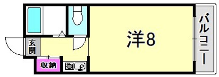 兵庫県西宮市櫨塚町(マンション)の賃貸物件の間取り