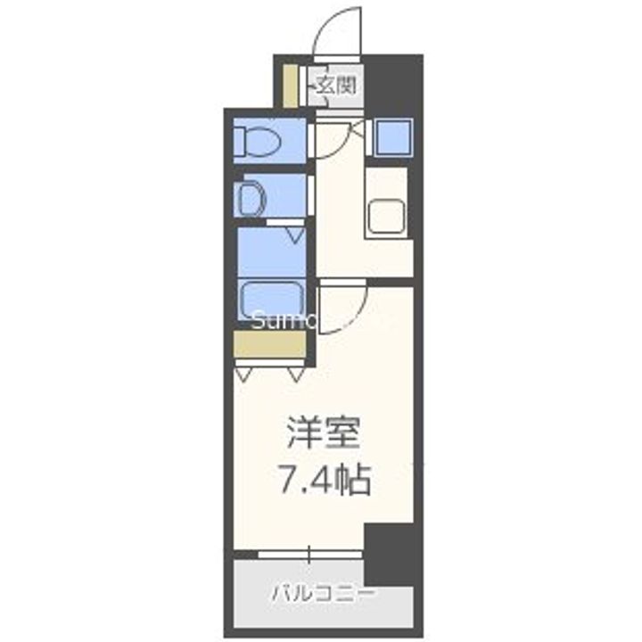 エステムコート難波Ⅱアレグリアの間取り