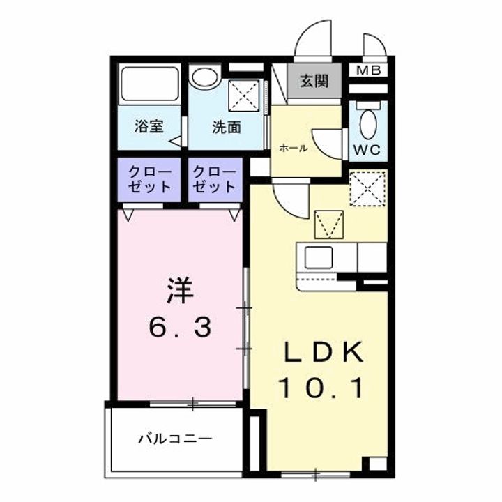 ヴィヴァレス松ノ内の間取り