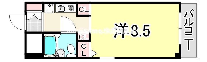 兵庫県尼崎市猪名寺2丁目(マンション)の賃貸物件の間取り