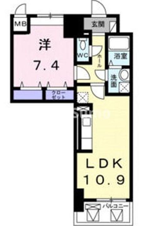 なんばソラニワの間取り