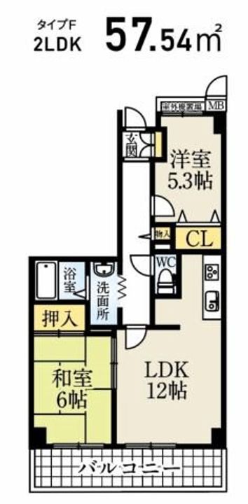 兵庫県神戸市須磨区南落合1丁目(マンション)の賃貸物件の間取り
