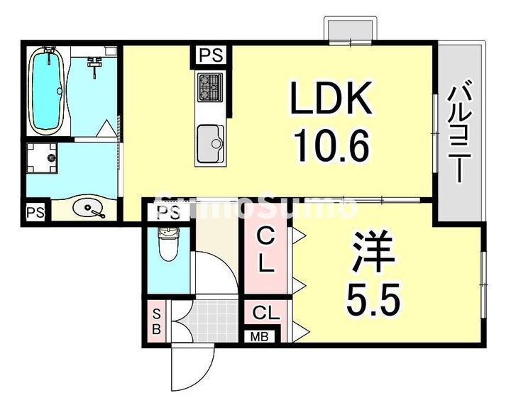 兵庫県尼崎市塚口本町2丁目(アパート)の賃貸物件の間取り