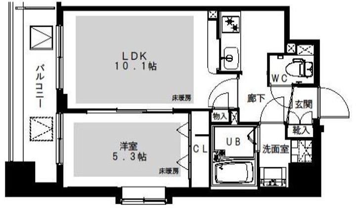 ラムール難波西の間取り