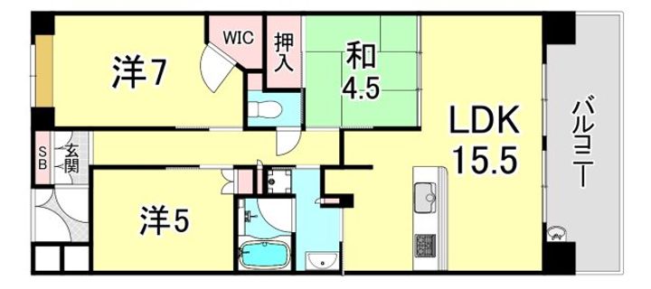 ヴィアージュ夙川の間取り