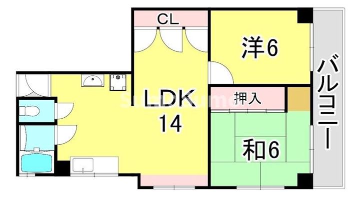 赤浦マンションの間取り