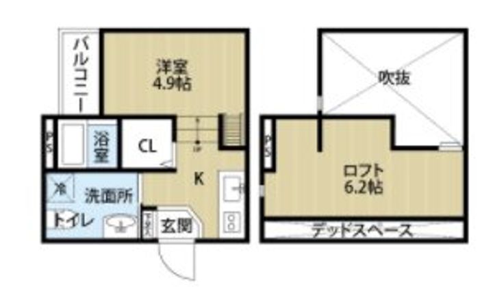 兵庫県神戸市灘区浜田町1丁目(アパート)の賃貸物件の間取り