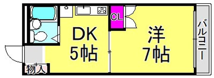 兵庫県神戸市灘区城の下通3丁目(アパート)の賃貸物件の間取り