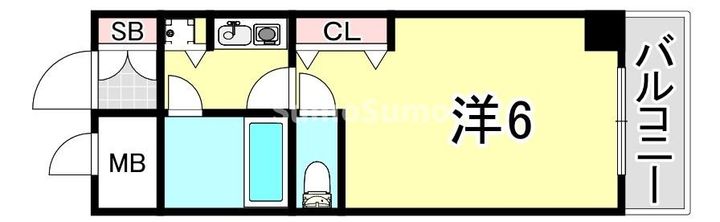 兵庫県神戸市長田区神楽町6丁目(マンション)の賃貸物件の間取り
