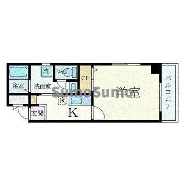 兵庫県尼崎市開明町2丁目(マンション)の賃貸物件の間取り