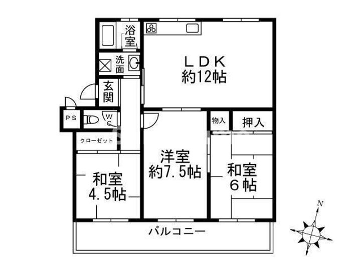 兵庫県神戸市須磨区竜が台6丁目(マンション)の賃貸物件の間取り