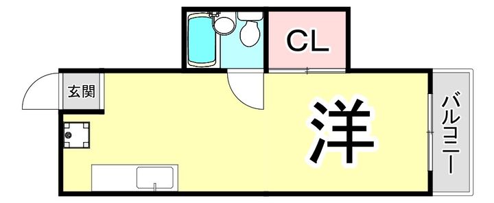 兵庫県西宮市上甲子園1丁目(マンション)の賃貸物件の間取り