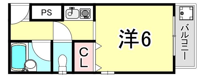 兵庫県西宮市大井手町(マンション)の賃貸物件の間取り