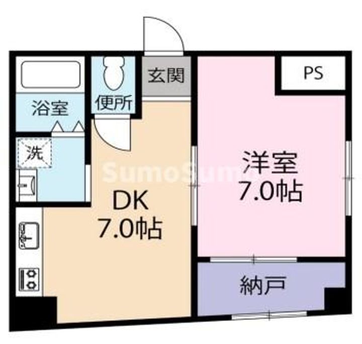 兵庫県神戸市長田区鶯町2丁目(マンション)の賃貸物件の間取り