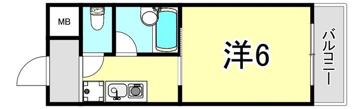 兵庫県西宮市江上町(マンション)の賃貸物件の間取り